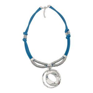 Fifth Avenue Collection Chunky Aquamarine Blue Necklace​​​​​​​​​